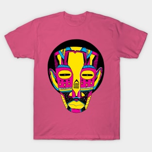 CMYK African Mask No 3 T-Shirt